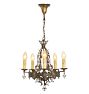 Ornate Vintage Bronze Romance Revival Chandelier