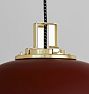 Butte 18&quot; Dome Pendant, Aged Brass Fitter