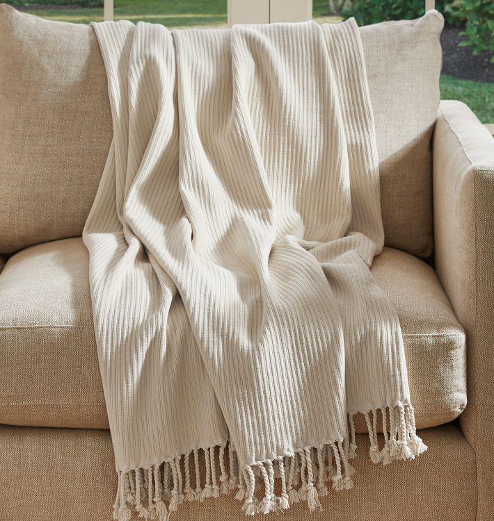 Organic Cotton Ribbed Throw