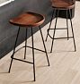 Randle Tractor Counter &amp; Bar Stool with Metal Legs