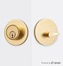 Richmond Brass Round Exterior Door Set With Level Bolt Smart Lock - CP - CP