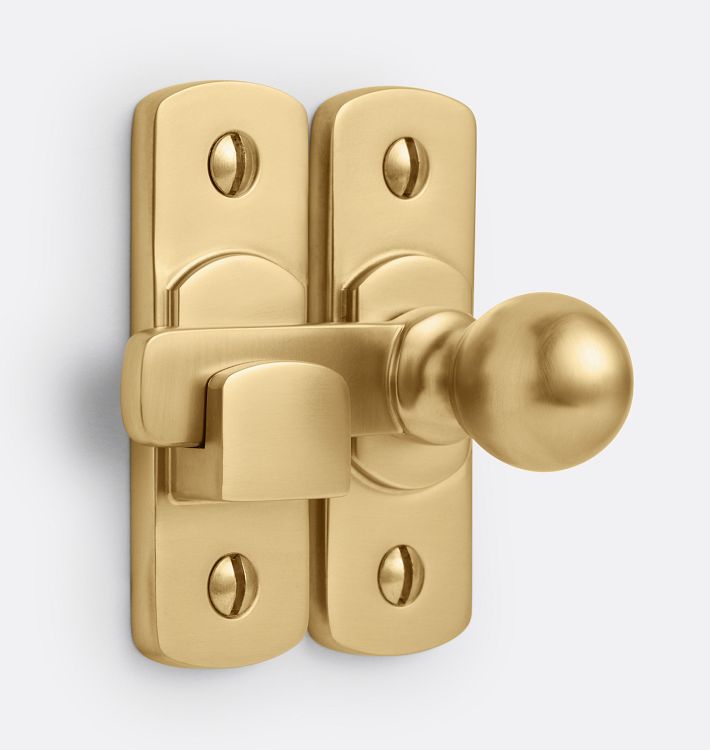 Quincy Large Traditional Cabinet Latch - Aged Brass