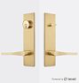 Richmond Brass Lever Exterior Door Set With Level Bolt Smart Lock - CP - CP