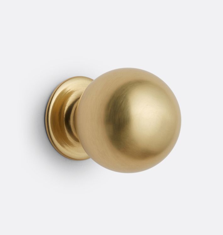 Classic Ball Knob, Mini - Aged Brass