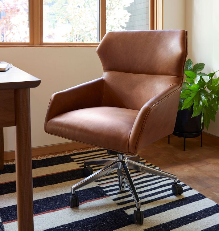 Lents Leather Swivel Office Chair