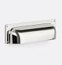 Wren Bin Pull - 4" - Polished Nickel