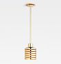 Macadam 6" Pendant, Unlacquered Brass - 27" Length