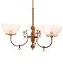 Antique Victorian 3-Light Converted Gas Chandelier