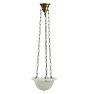 Vintage Classical Revival Camphor Glass Bowl Chandelier