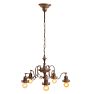 Vintage 5-Light Bare Bulb Chandelier