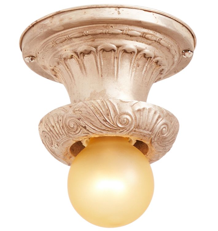 Silver Washed Classical Revival Flush Mount