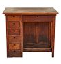 Vintage Oak 7-Drawer Standing Desk