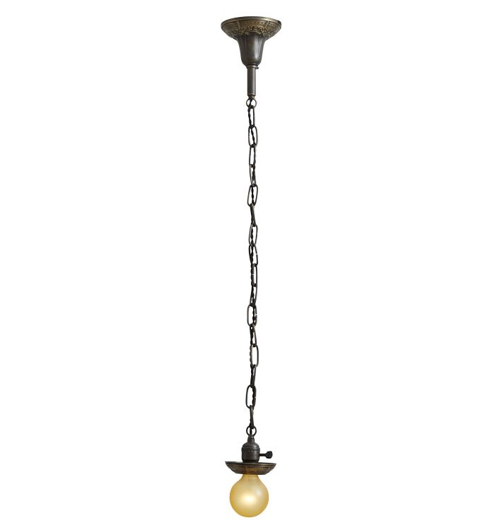 Vintage Classical Revival Bare Bulb Pendant with Turnkey Socket