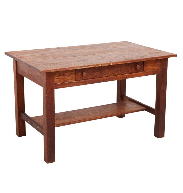 Vintage Arts & Crafts Desk in Quartersawn Oak