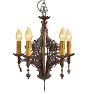 Intricate Vintage 5-Light Romance Revival Candle Chandelier