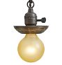 Vintage Classical Revival Bare Bulb Pendant with Turnkey Socket