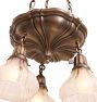 Vintage Sheffield Style 3-Light Suspended Pan Chandelier