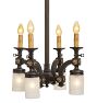 Vintage Arts &amp; Crafts 8-Light Converted Gas with Electric Chandelier