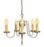 Vintage Silver-Plated Colonial Revival Candle Chandelier