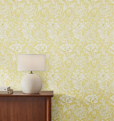 Chrysanthemum Toile Morris &amp; Co. Wallpaper