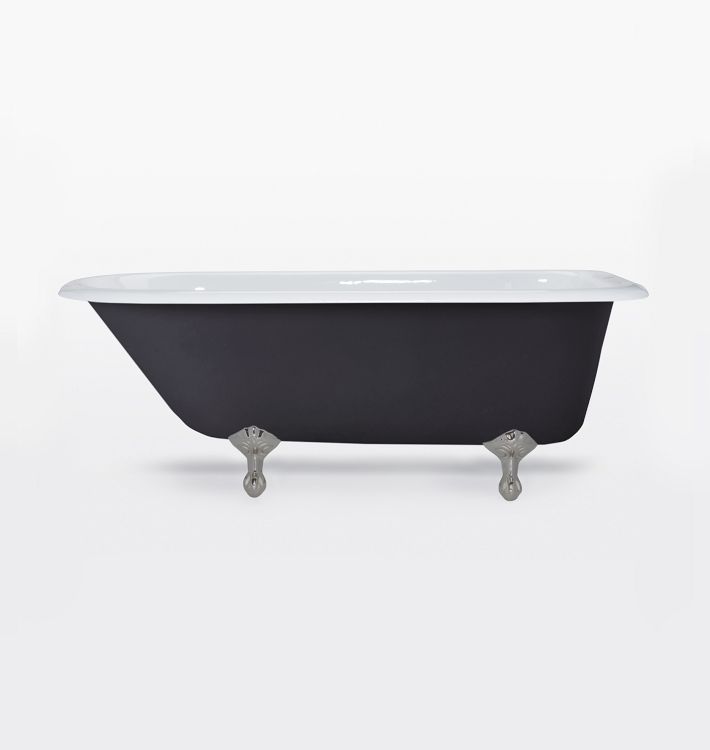 5' Clawfoot Tub, Navy - Brushed Nickel Feet