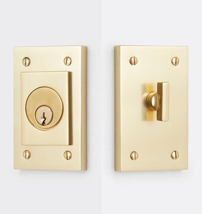 Tabor Deadbolt, Aged Brass