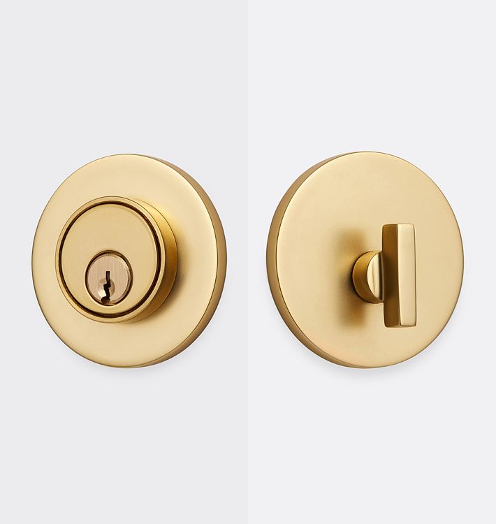 Tumalo Deadbolt, Aged Brass