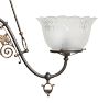 Antique Victorian 3-Light Converted Gas Chandelier with Intricate Brasswork