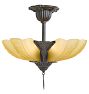 Vintage 5-Light Art Deco Slipper Shade Chandelier