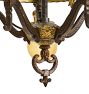 Vintage 5-Light Romance Revival Bare Bulb Chandelier