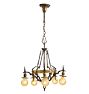 Vintage 5-Light Romance Revival Bare Bulb Chandelier