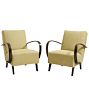 Pair of Reupholstered Vintage Chairs by Jindrich Halabala