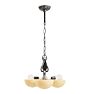 Vintage 3-Light Art Deco Cup Shade Chandelier