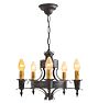 Vintage  Romance Revival 5-Light Strap Iron Candle Chandelier