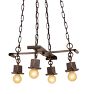 Arts &amp; Crafts Clustered Bare Bulb Chandelier