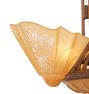 Five-Light Art Deco Slip Shade Chandelier with Floral Motif