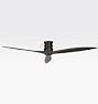 Falcon Semi-Flush Ceiling Fan, Matte Black & Matte Black Blade