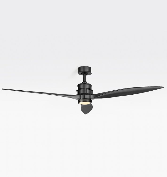 Falcon LED Ceiling Fan, Matte Black & Matte Black Blade