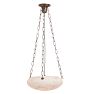 Textured Czech Glass Bowl Chandelier