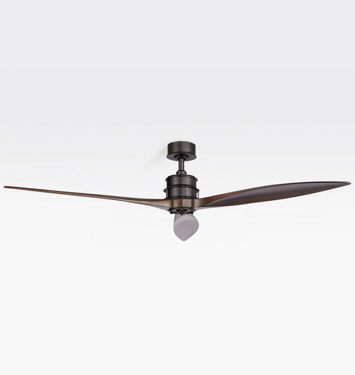 Falcon Ceiling Fan, Matte Black & Walnut Blade