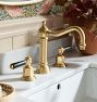 Montecito Black Lever Handle Widespread Bathroom Faucet