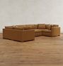 Wrenton Leather 6-Piece U-Shape Sectional Sofa