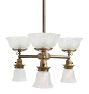 Antique Classical Revival 3 x 3 Converted Gas/Electric Chandelier