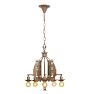 Vintage 5-Light Art Deco Bare Bulb Chandelier