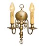 Pair of Vintage Colonial Revival Double Candle Sconces