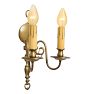 Pair of Vintage Colonial Revival Double Candle Sconces