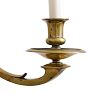 Pair of Vintage Colonial Revival Double Candle Sconces in Weighty Cast Brass