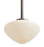 Vintage Art Deco Semi-Flush with Stylized Schoolhouse Shade