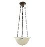 Vintage Classical Revival Camphor Glass Bowl Chandelier by Ripley