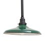 Vintage Industrial Green Enameled Disc Swivel Pendant